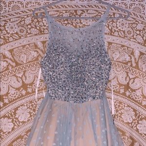 Baby Blue Sparkle Prom Dress